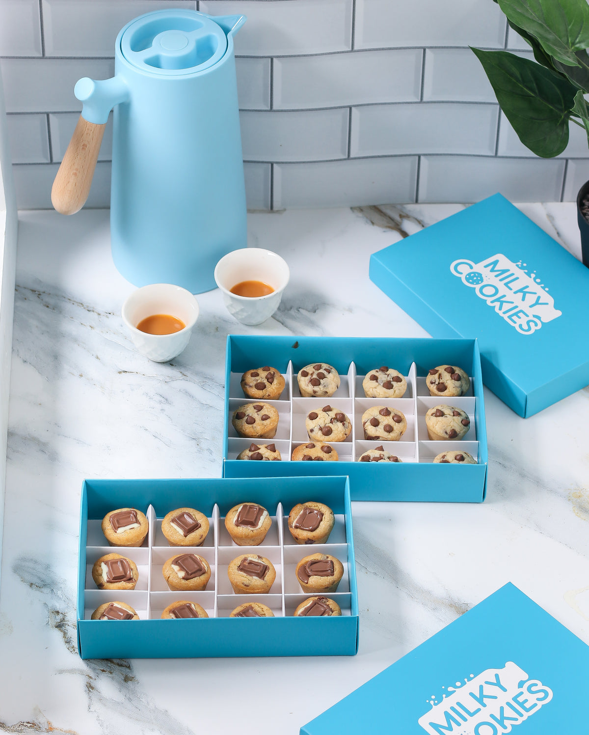 Two Cup Cookies Boxes + Arabic Coffee |  عرض بوكسين كب كوكيز مع القهوه العربية – 24 حبة